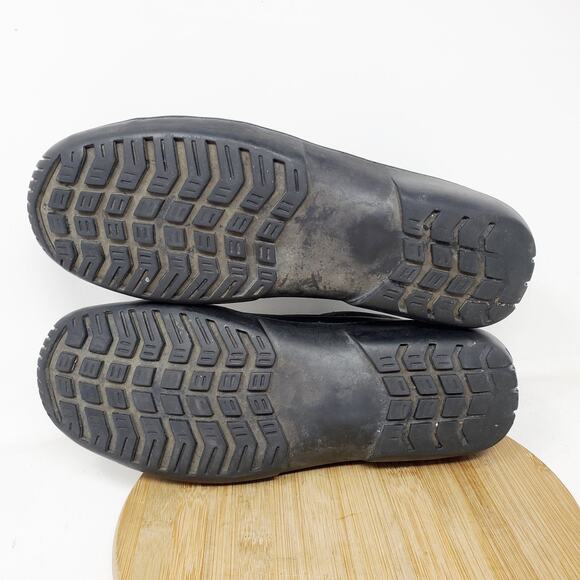 J Crew Duck Boots Mens 10 Waxed Canvas Black Leather Retro Lace Up Ankle Shoes - Picture 12 of 16